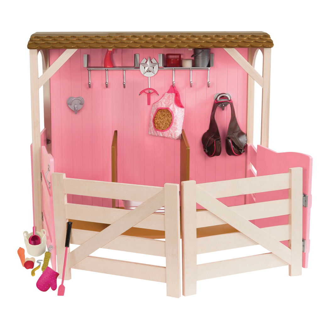 Saddle Up Stables|18-inch Doll Horse Barn|Our Generation – Our