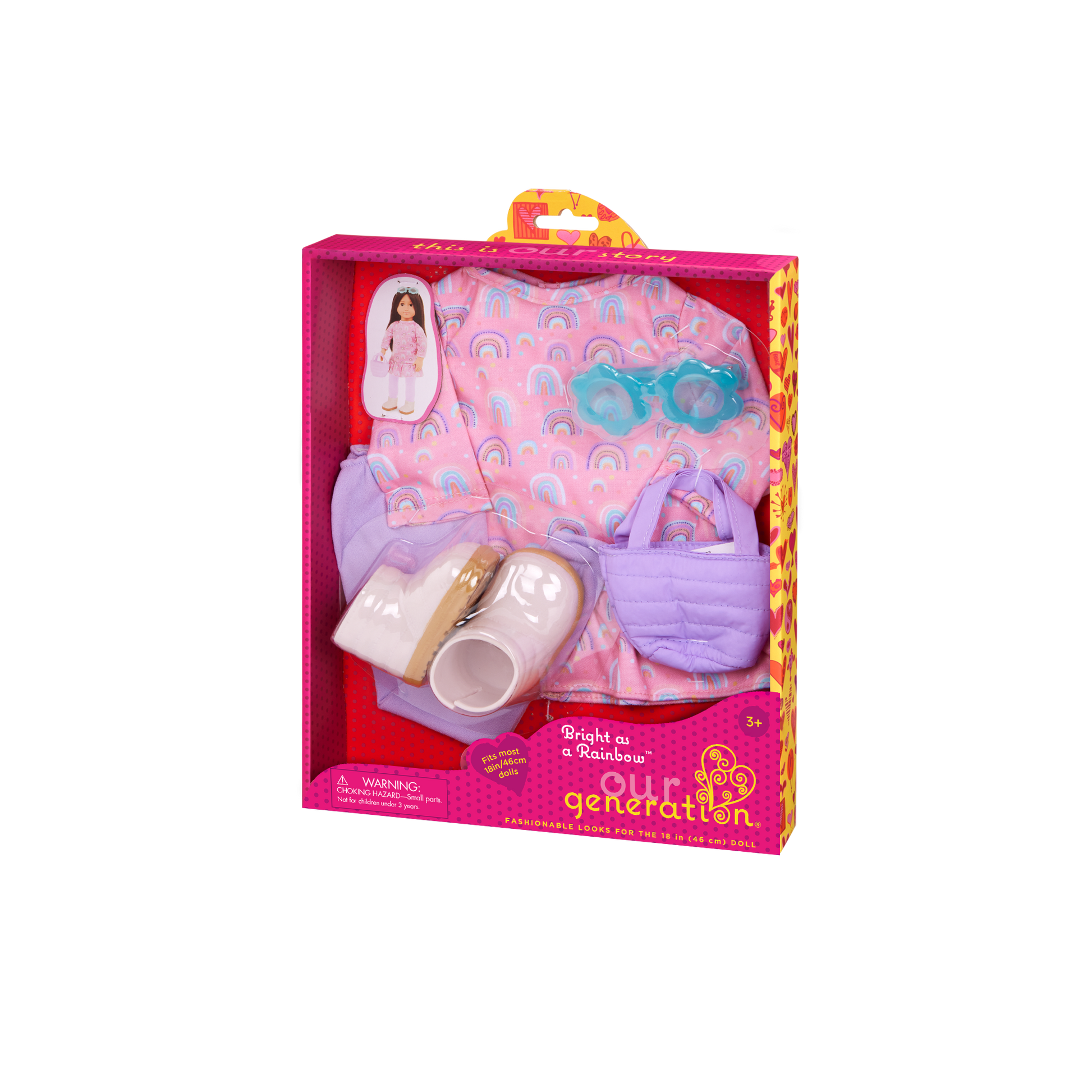 Our Generation Bright as a Rainbow outfit