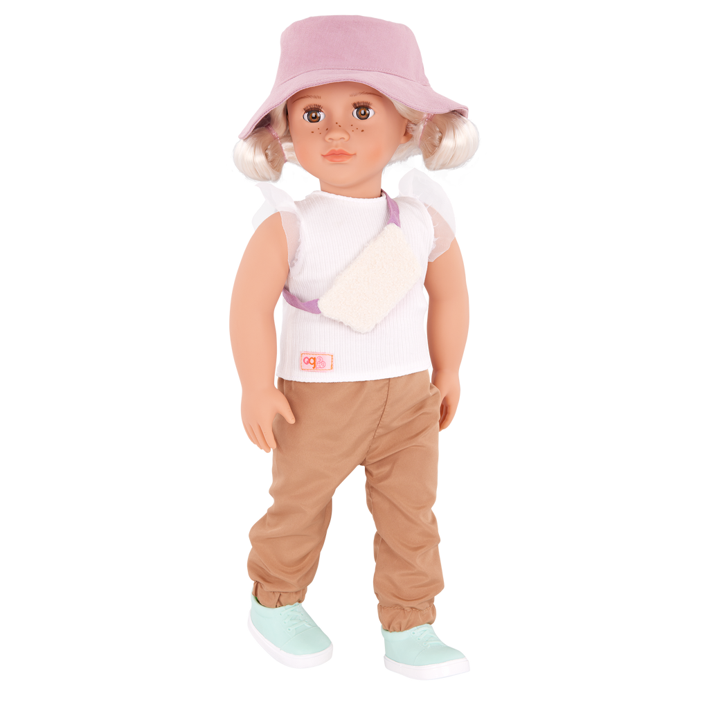 Our Generation 46cm Doll Roam Outfit including pants, top, hat, shoes and bag