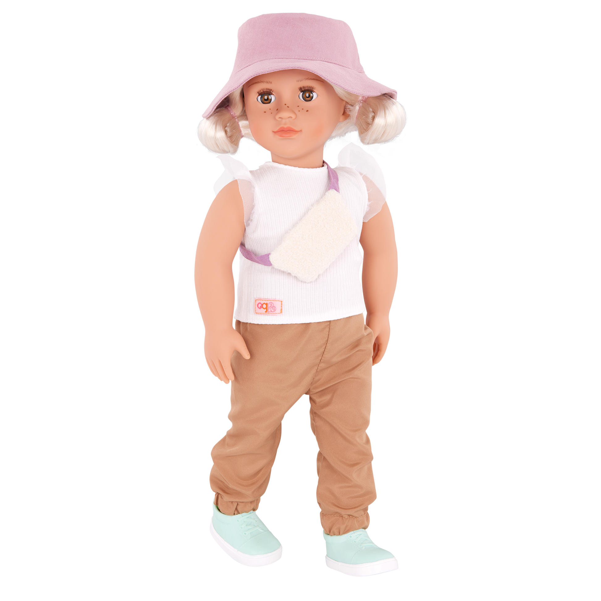Our Generation 46cm Doll Roam Outfit including pants, top, hat, shoes and bag