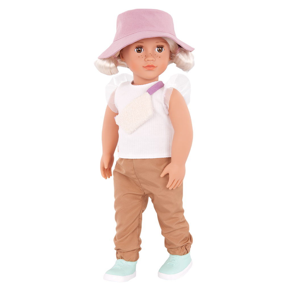 Our Generation 46cm Doll Roam Outfit including pants, top, hat, shoes and bag
