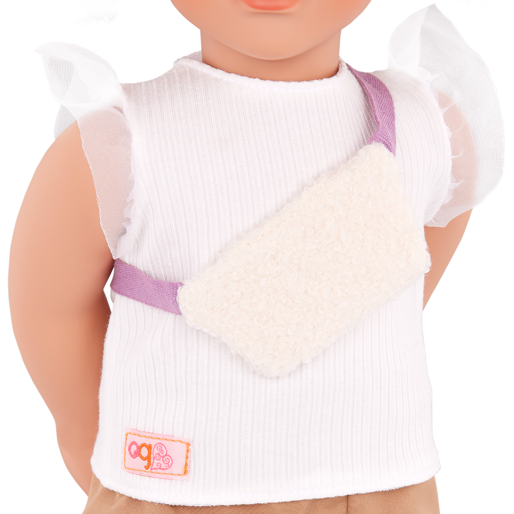 Our Generation 46cm Doll Roam Outfit including pants, top, hat, shoes and bag