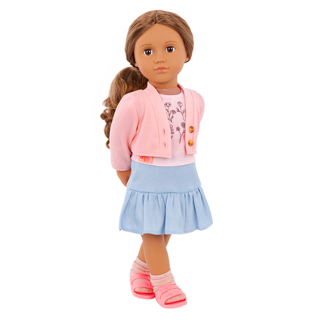Our Generation Country Charm Outfit for an 46cm Dolls including a top, skirt, socks and sandals