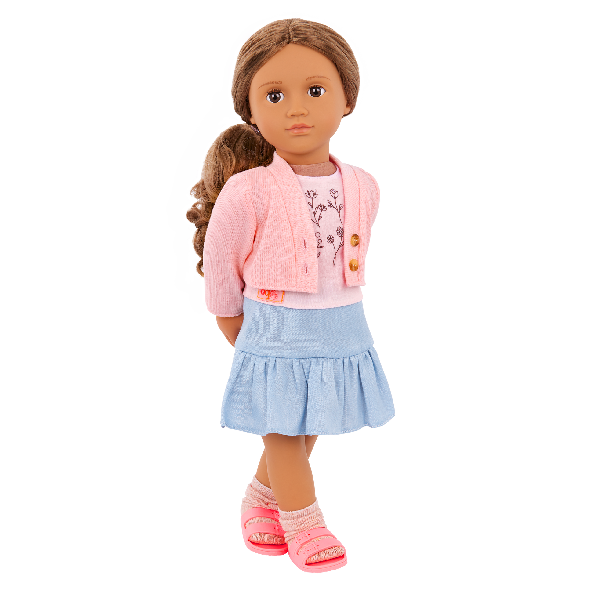 Our Generation Country Charm Outfit for an 46cm Dolls including a top, skirt, socks and sandals