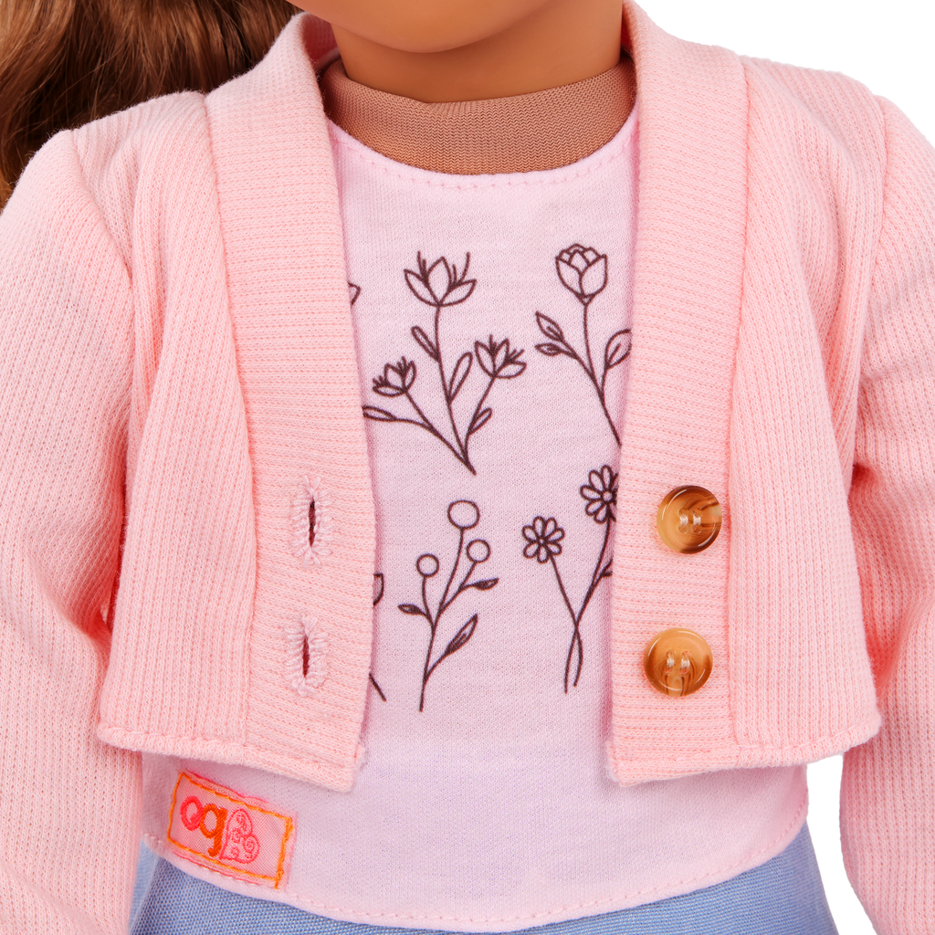 Our Generation Country Charm Outfit for an 46cm Dolls including a top, skirt, socks and sandals