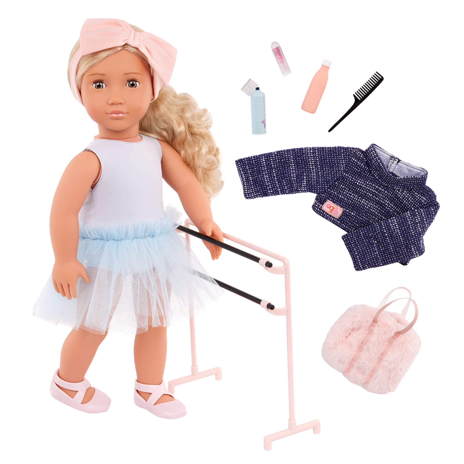 Our Generation 46cm Doll Prima with ballet outfit and accessories