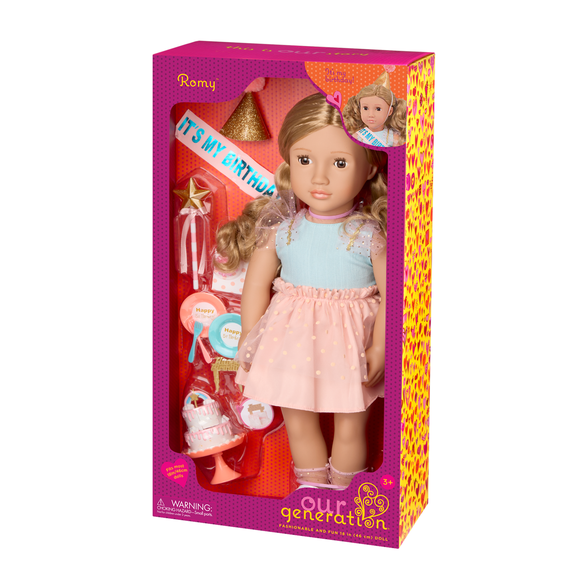 Romy birthday party girl 18-inch doll