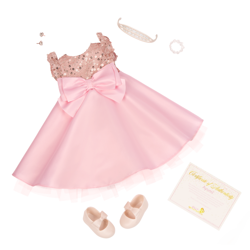 Ayumi 18-inch doll with brown hair and eyes in princess theme