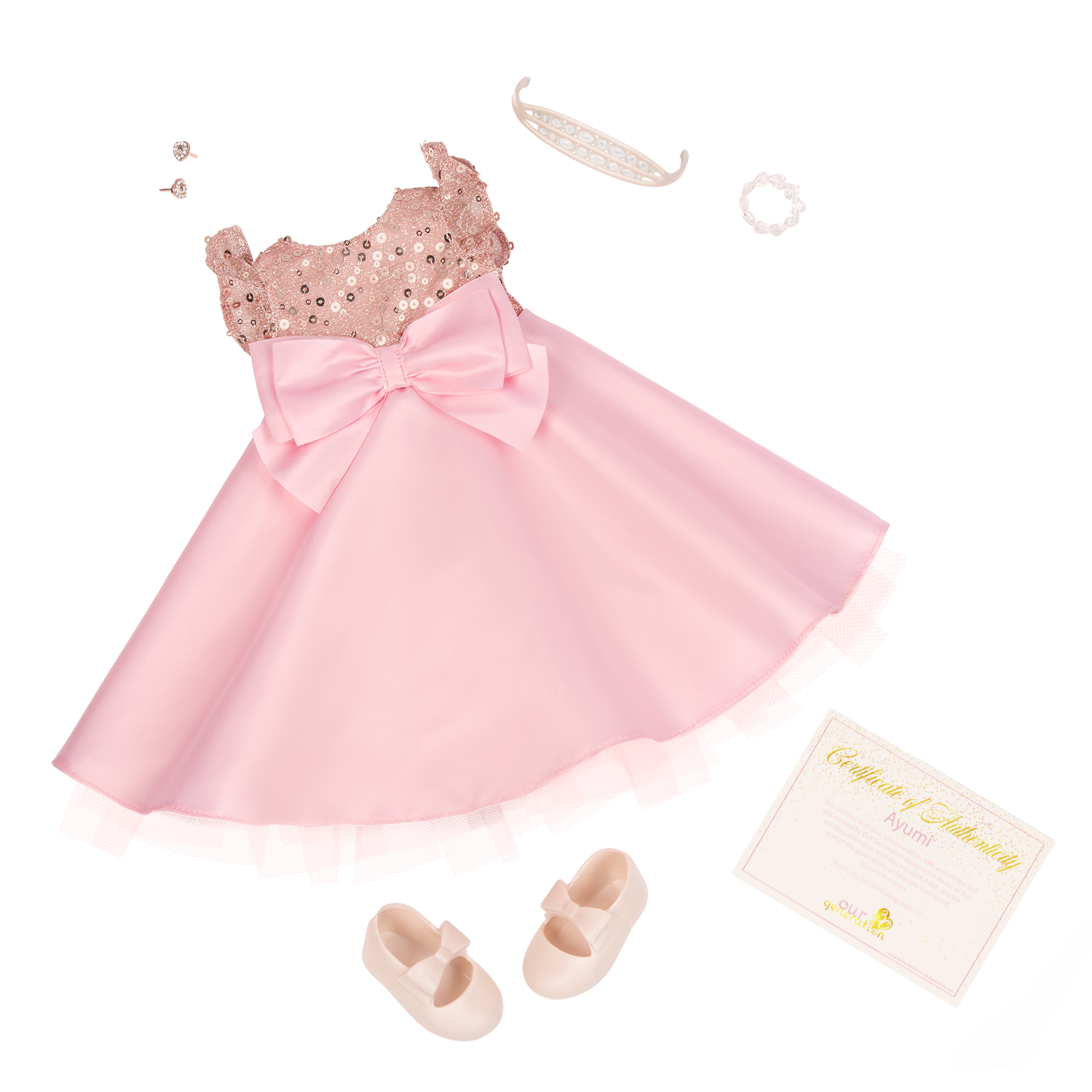 Ayumi 18-inch doll with brown hair and eyes in princess theme