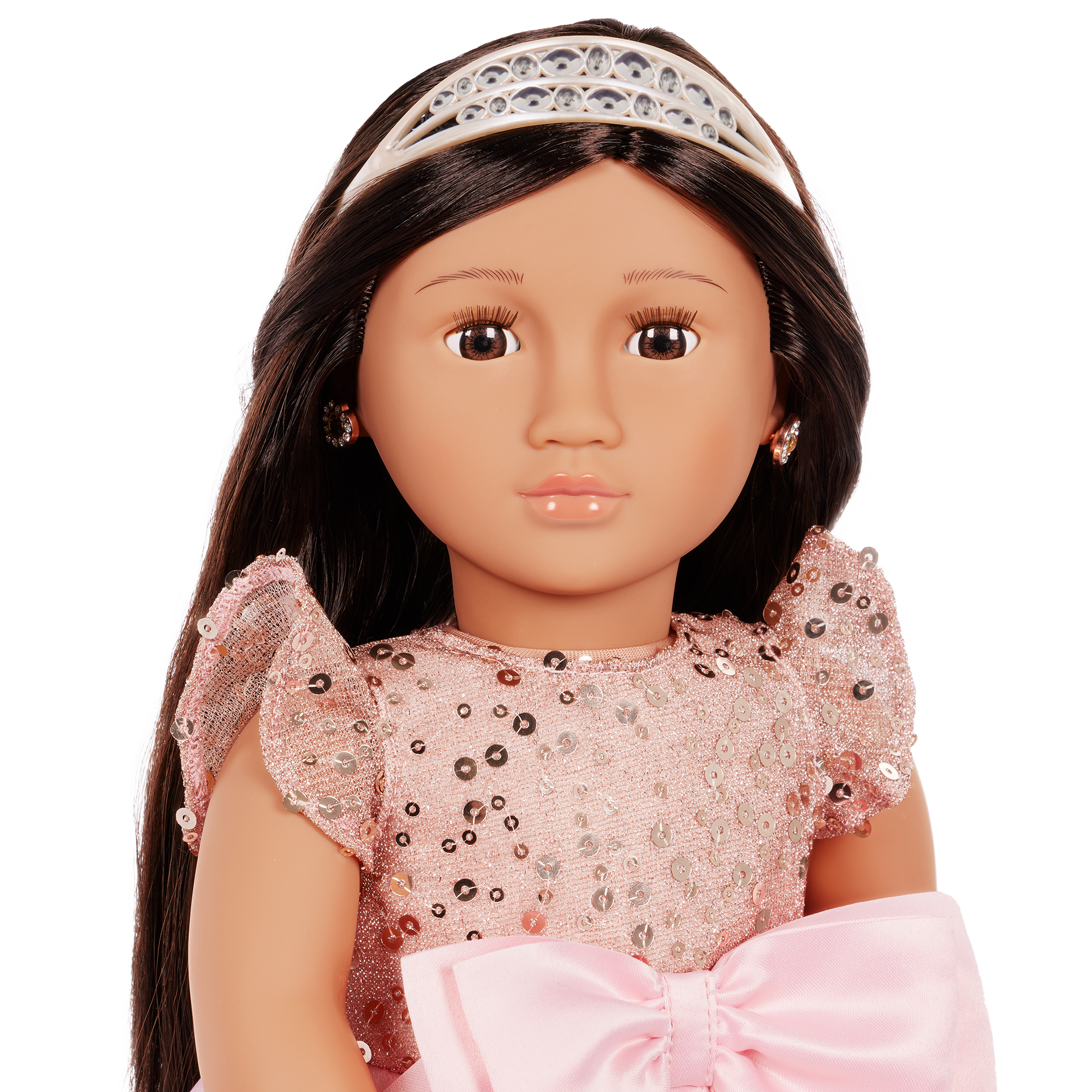 Ayumi 18-inch doll with brown hair and eyes in princess theme