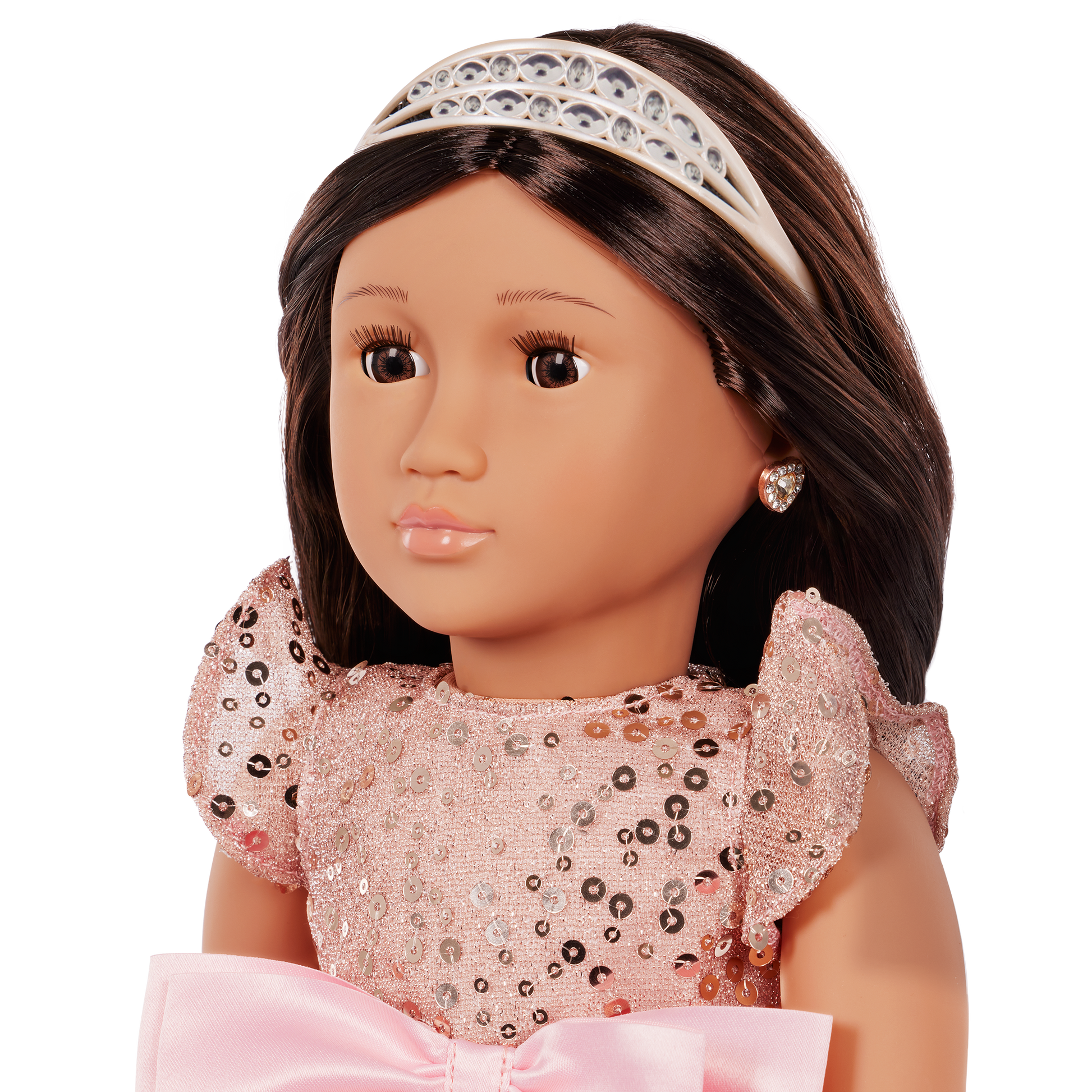Ayumi 18-inch doll with brown hair and eyes in princess theme