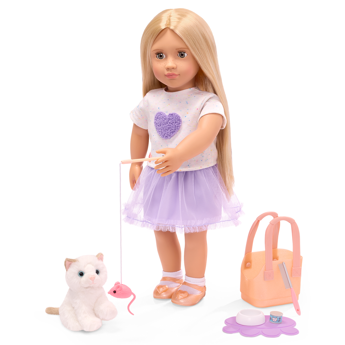 Our Generation 18-inch Doll Beatrice & Pet Kitty Bitsy