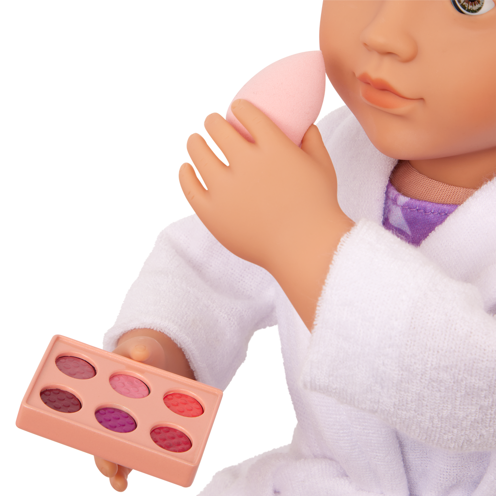 Our Generation Fabulous Fun Vanity Set for 46cm Dolls including vanity table and chair, makeup and skin care