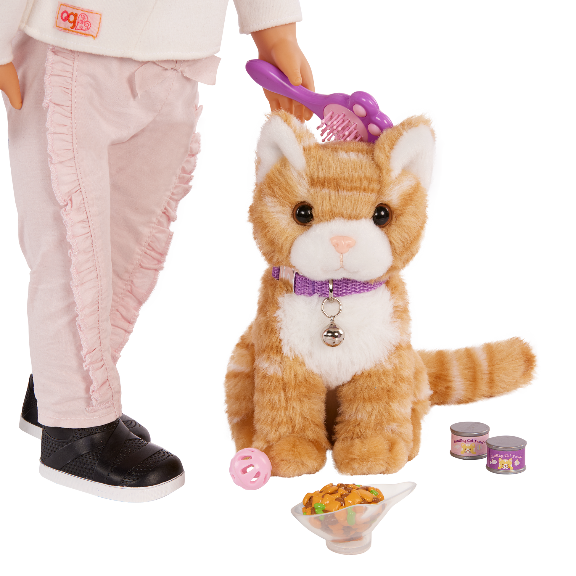 Our Generation Plush Kitten and Pet Carrier with accessories