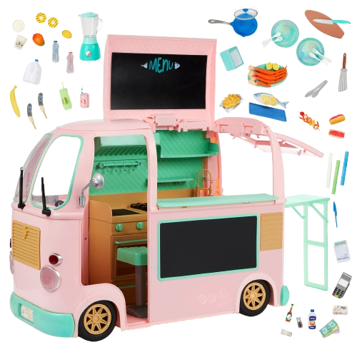Our Generation On the Move Food Truck Vehicle Accessory for 46cm Dolls