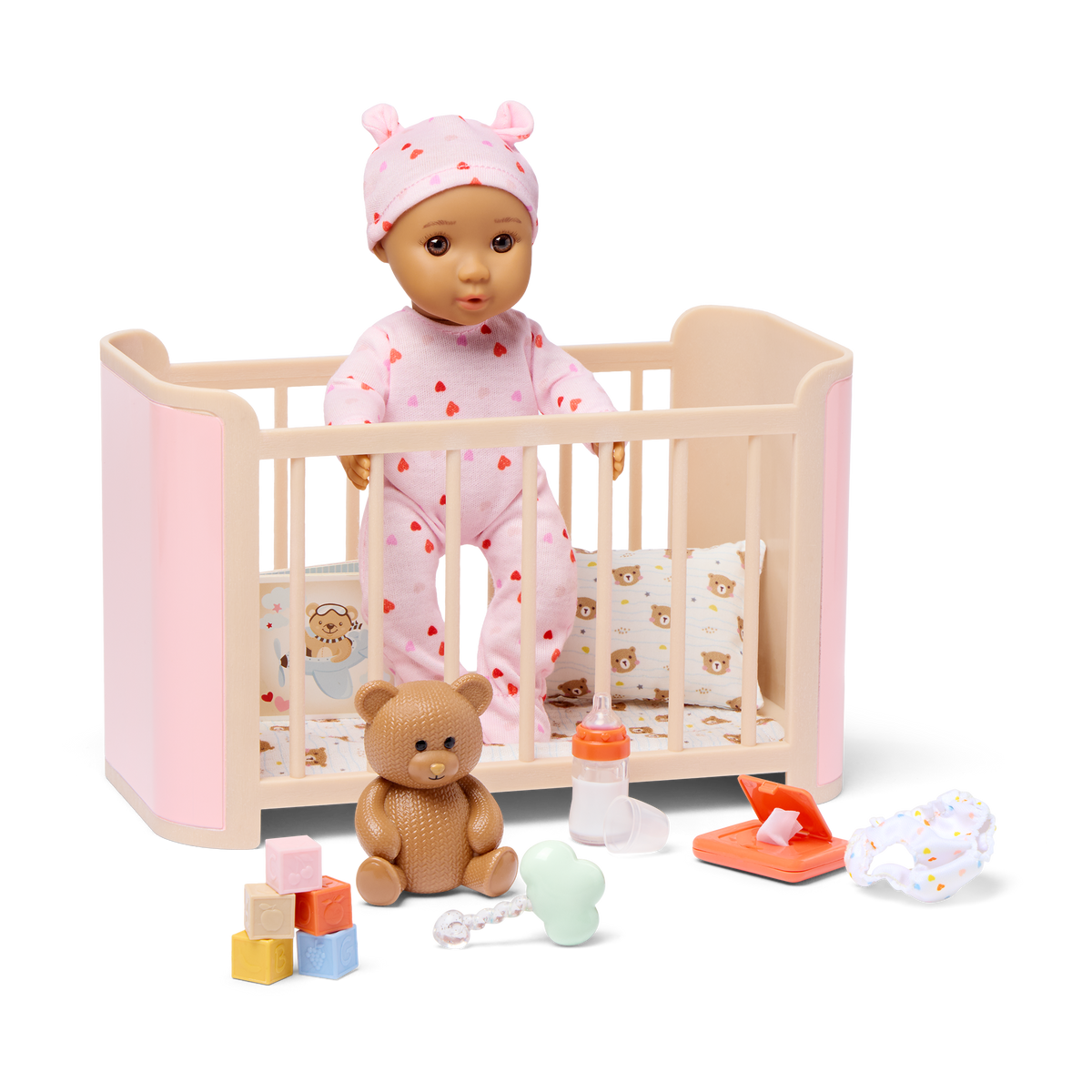Our Generation Baby Alba & Crib Set