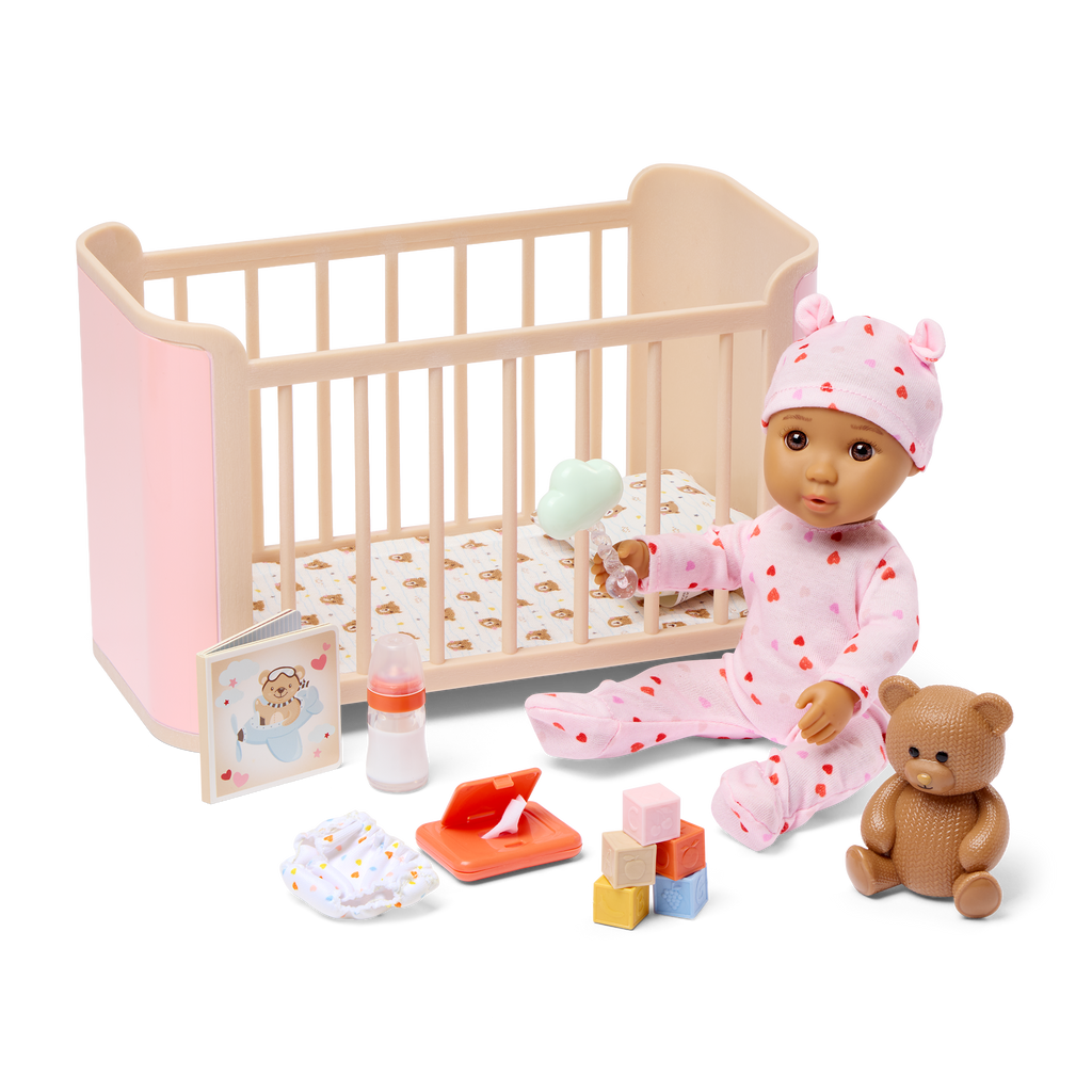 Our Generation Baby Alba & Crib Set