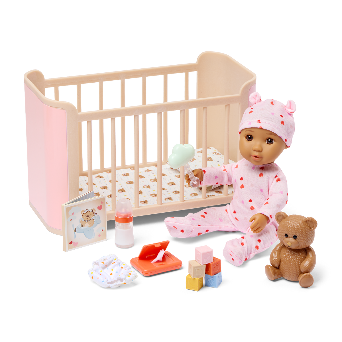 Our Generation Baby Alba & Crib Set