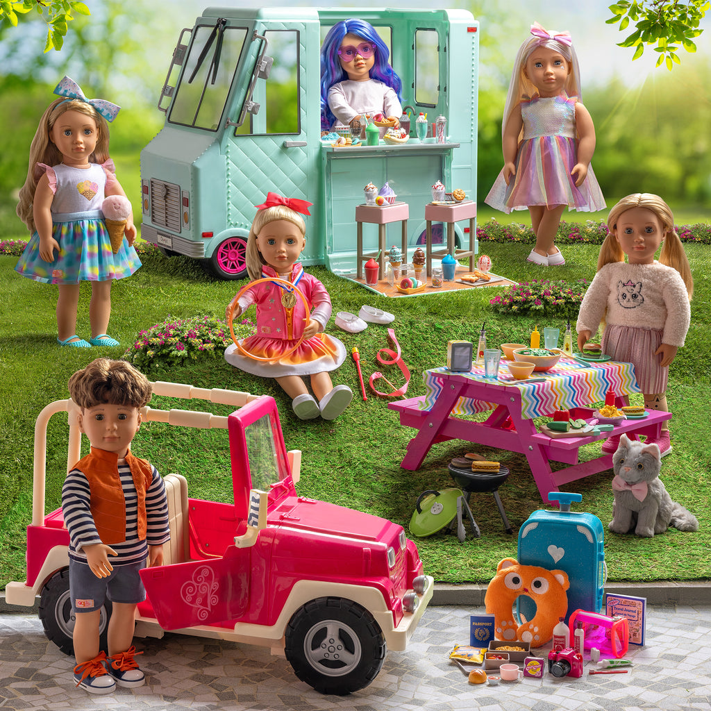 Sweet & Sprinkly summer outfit for 18-inch dolls