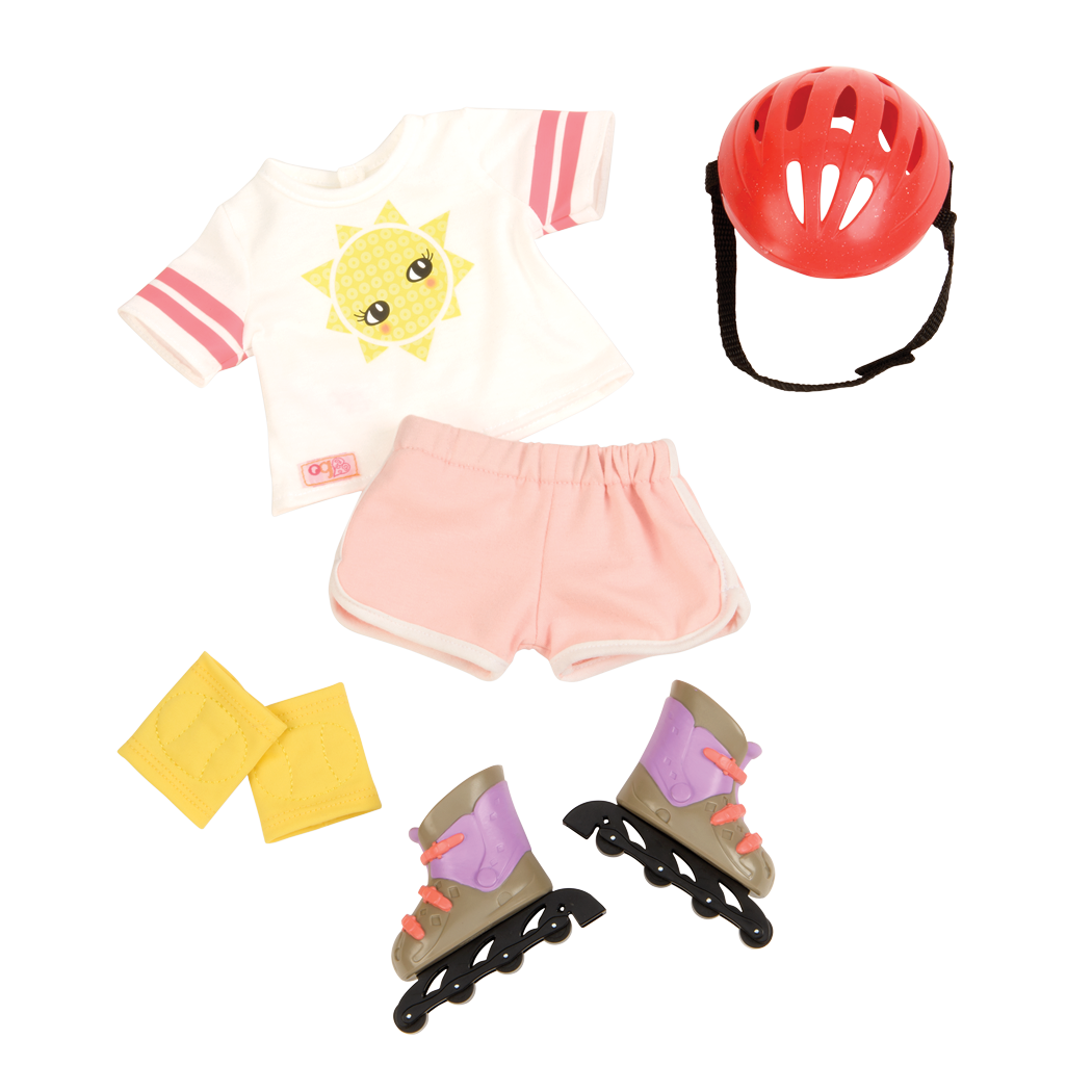 Roll With It Rollerblade Outfit for 18-inch Dolls;Roll With It Rollerblade Outfit for 18-inch Dolls;Roll With It Rollerblade Outfit for 18-inch Dolls