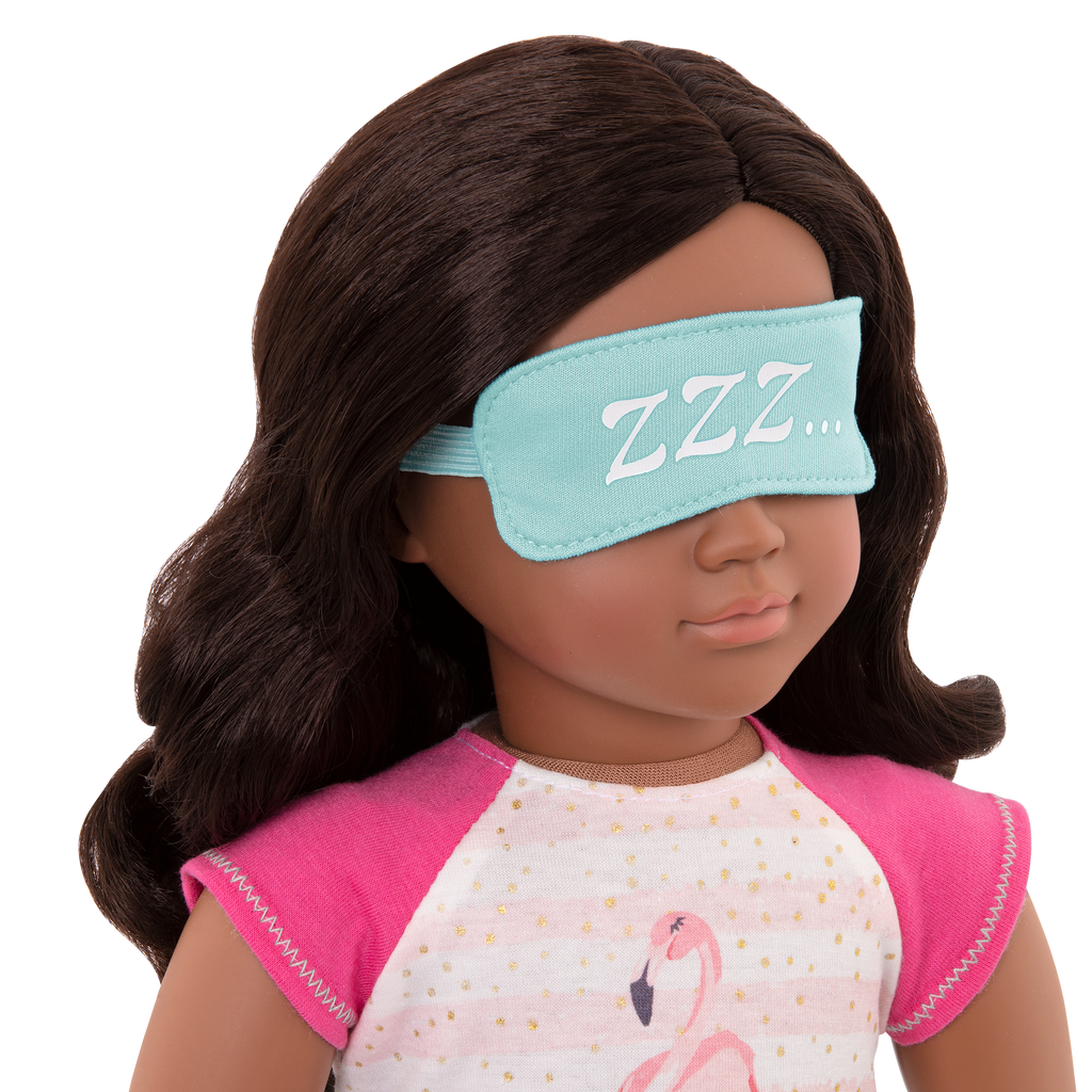 Flamingo Dreaming Pajama Outfit for 18-inch Dolls ; Flamingo Dreaming Pajama Outfit for 18-inch Dolls ; Flamingo Dreaming Pajama Outfit for 18-inch Dolls Pink Slippers ; Flamingo Dreaming Pajama Shorts Outfit for 18-inch Dolls ; Flamingo Dreaming Pajama Outfit Eye Mask for 18-inch Dolls