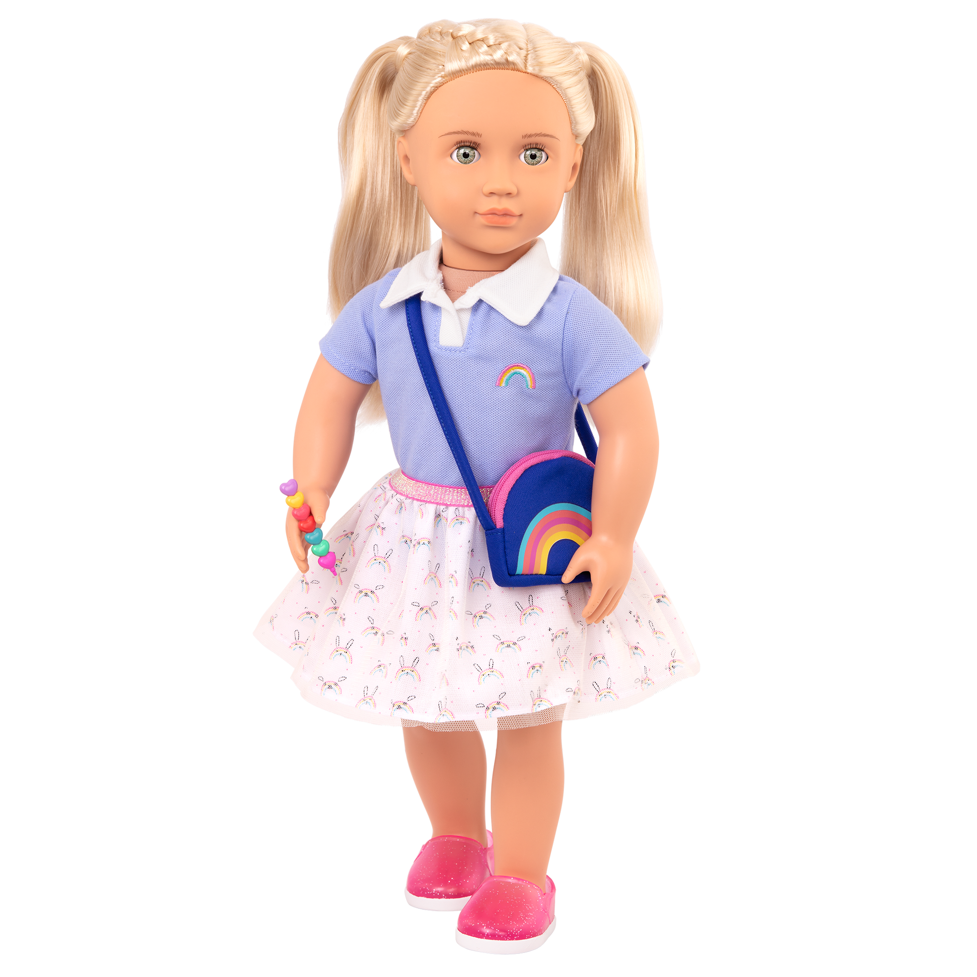 Rainbow Academy School Outfit for 18-inch Dolls ; Rainbow Academy School Outfit for 18-inch Dolls ; Rainbow Academy School Outfit Purse for 18-inch Dolls ; Rainbow Academy School Outfit Tulle Skirt for 18-inch Dolls
