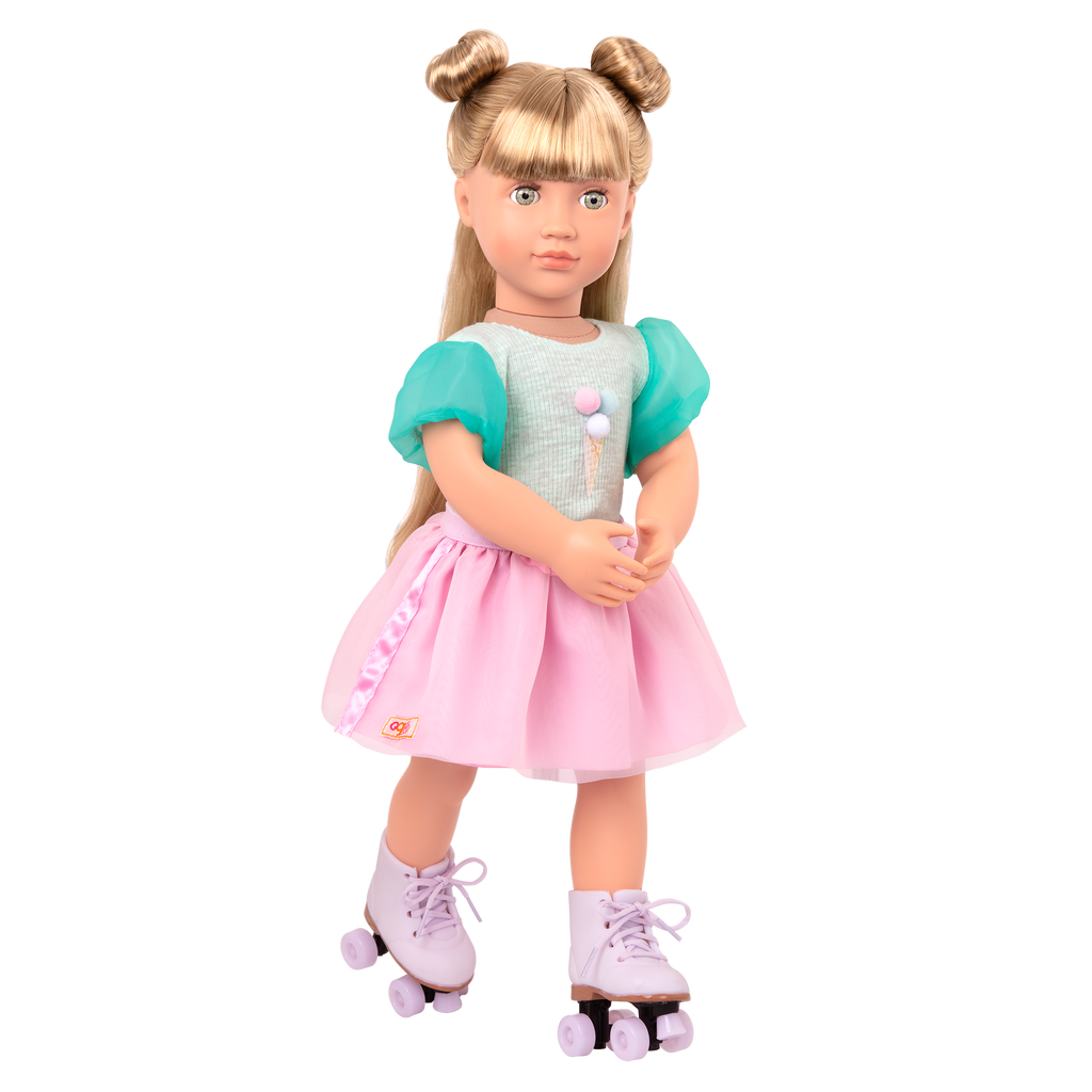 Scoopalicious Ice Cream Outfit for 18-inch Dolls ; Scoopalicious Ice Cream Outfit for 18-inch Dolls ; Scoopalicious Ice Cream Outfit Roller Skates for 18-inch Dolls ; Scoopalicious Ice Cream Outfit Pink Skirt for 18-inch Dolls