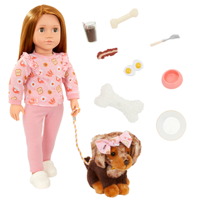 Our Generation 46cm doll Claudia and her pup Cinnamon